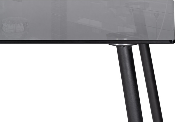 Изображение товара Обеденный стол Woodville Smoke 120х80х75 (clear gray/black)