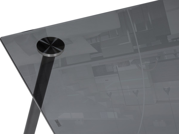 Изображение товара Обеденный стол Woodville Smoke 120х80х75 (clear gray/black)