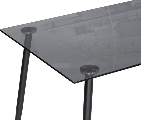 Изображение товара Обеденный стол Woodville Smoke 120х80х75 (clear gray/black)