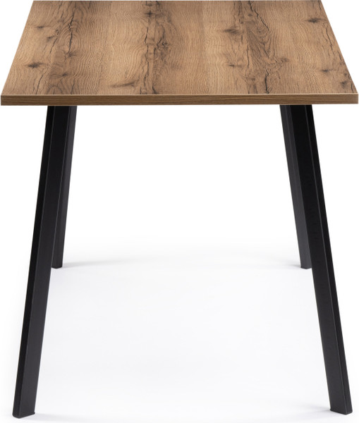 Изображение товара Обеденный стол Notta Тринити Лофт 120х80 25 мм (дуб делано темный/черный матовый)
