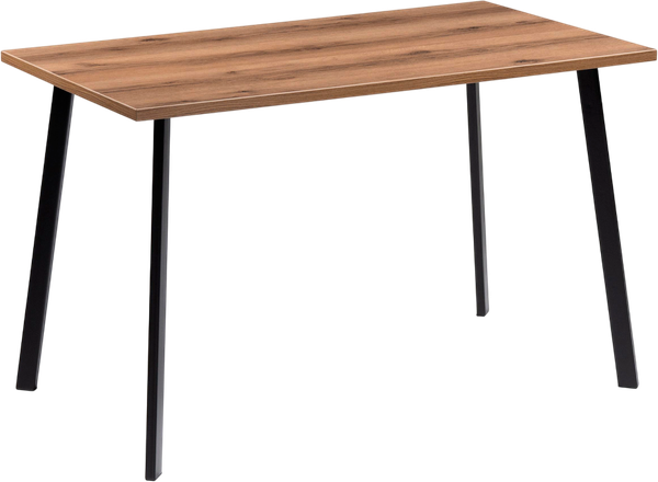 Изображение товара Обеденный стол Notta Тринити Лофт 120х80 25 мм (дуб делано темный/черный матовый)