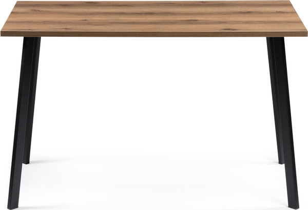 Изображение товара Обеденный стол Notta Тринити Лофт 120х80 25 мм (дуб делано темный/черный матовый)