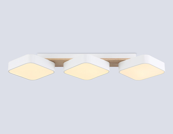 Изображение товара Люстра Ambrella FL4877/3 WH/WD (белый/дерево)