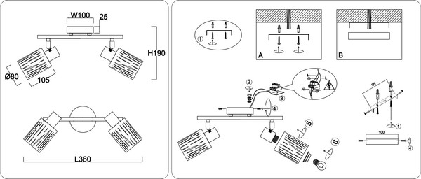 Изображение товара Спот Ambrella TR8664/2 WH (белый)