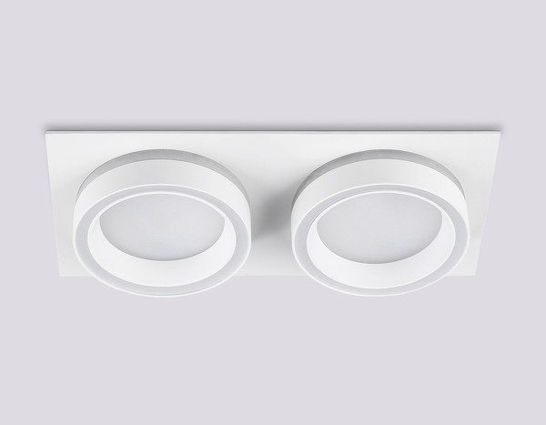 Изображение товара Точечный светильник Ambrella TN52423/2 WH/FR (белый/белый матовый)