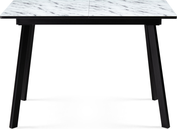 Изображение товара Обеденный стол Woodville Агни 110/140х68х76 (мрамор белый/черный матовый)