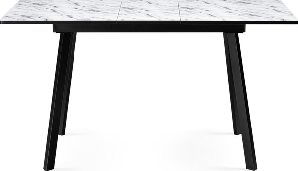 Изображение товара Обеденный стол Woodville Агни 110/140х68х76 (мрамор белый/черный матовый)