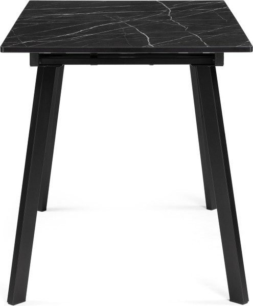 Изображение товара Обеденный стол Woodville Агни 110/140х68х76 (файерстоун/черный матовый)