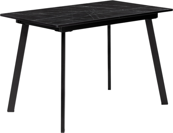 Изображение товара Обеденный стол Woodville Агни 110/140х68х76 (файерстоун/черный матовый)