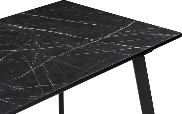 Изображение товара Обеденный стол Woodville Агни 110/140х68х76 (файерстоун/черный матовый)