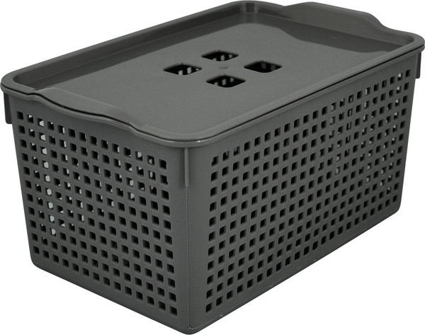 Изображение товара Корзина Мультидом Лофт 644 108 (серый, с крышкой)