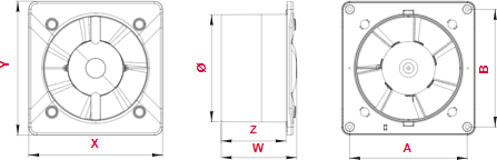 Изображение товара Вентилятор накладной Awenta KWS125W
