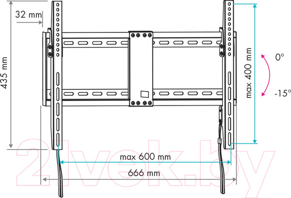 Изображение товара Кронштейн для телевизора VLK Trento-39 (черный)