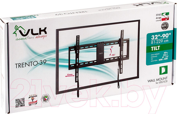 Изображение товара Кронштейн для телевизора VLK Trento-39 (черный)