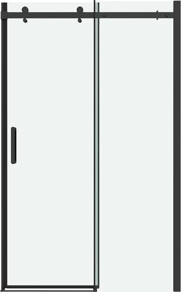 Изображение товара Душевая дверь Grossman Classic 100.K33.04.160.21.00 160х195 (черный матовый/стекло прозрачное)