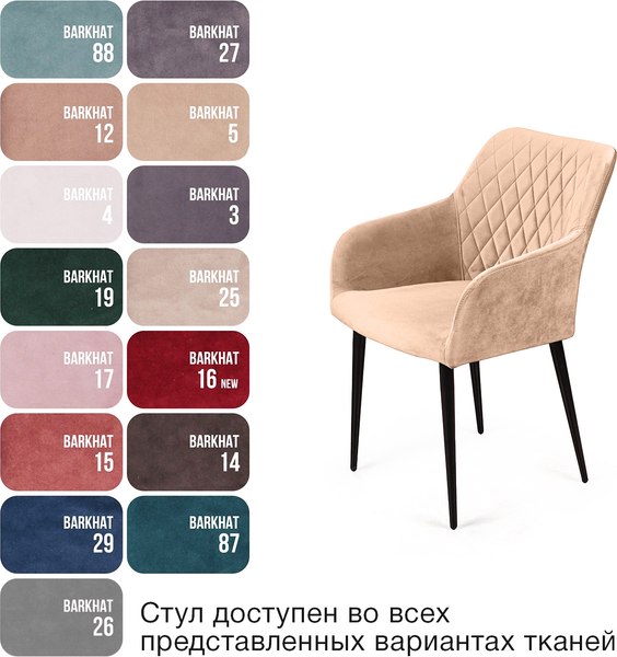 Изображение товара Набор стульев Arvento Римини (бежевый/черный)
