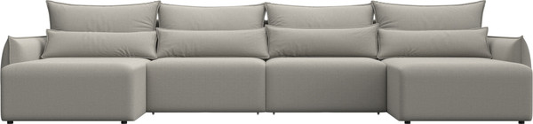 Изображение товара Диван П-образный Лига Диванов Лига-051 НПБ лонг / 128685 (рогожка амур 02 бежевый)