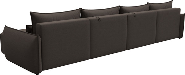 Изображение товара Диван П-образный Лига Диванов Лига-051 НПБ лонг / 128686 (рогожка амур 05 коричневый)