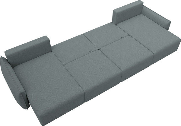 Изображение товара Диван П-образный Лига Диванов Лига-051 НПБ лонг / 128687 (рогожка амур 07 серый)