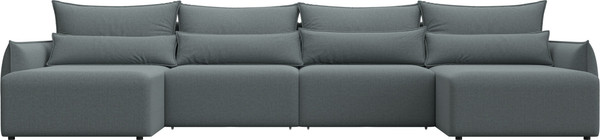 Изображение товара Диван П-образный Лига Диванов Лига-051 НПБ лонг / 128687 (рогожка амур 07 серый)