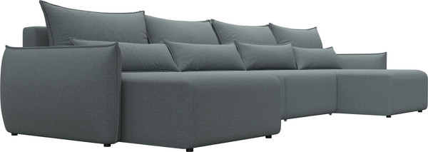 Изображение товара Диван П-образный Лига Диванов Лига-051 НПБ лонг / 128687 (рогожка амур 07 серый)