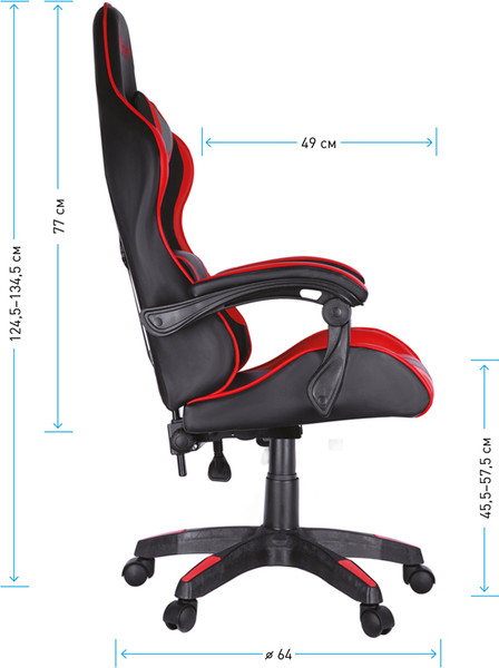 Изображение товара Кресло геймерское Helmi Effect HL-G05 / 306176 (черный/красный)
