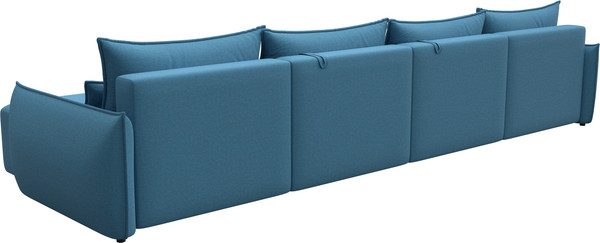 Изображение товара Диван П-образный Лига Диванов Лига-051 НПБ лонг / 128688 (рогожка амур 10 голубой)