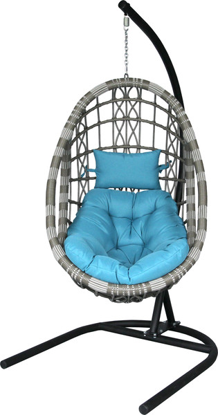 Изображение товара Кресло подвесное Garden Story Ривьера / D66-МТ001 (черный/серый/лазурный)