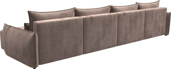 Изображение товара Диван П-образный Лига Диванов Лига-051 НПБ лонг / 128691 (велюр Tower 05 бежевый)