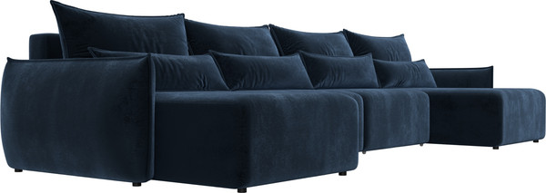 Изображение товара Диван П-образный Лига Диванов Лига-051 НПБ лонг / 128692 (велюр Tower 13 синий)
