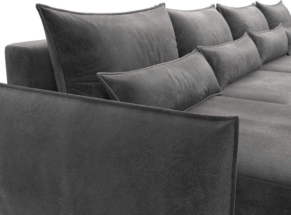 Изображение товара Диван П-образный Лига Диванов Лига-051 НПБ Лонг / 128693 (велюр Tower 10 серый)