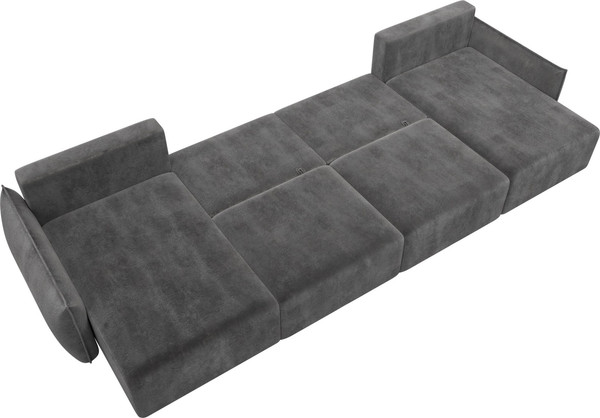 Изображение товара Диван П-образный Лига Диванов Лига-051 НПБ Лонг / 128693 (велюр Tower 10 серый)