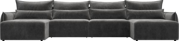 Изображение товара Диван П-образный Лига Диванов Лига-051 НПБ Лонг / 128693 (велюр Tower 10 серый)