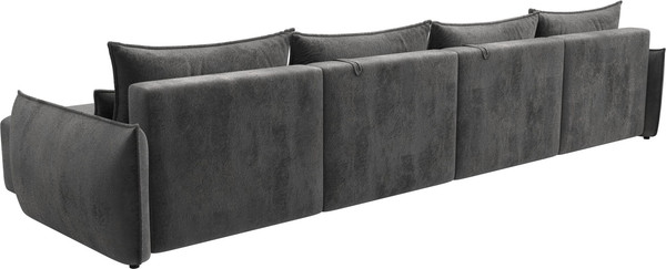 Изображение товара Диван П-образный Лига Диванов Лига-051 НПБ Лонг / 128693 (велюр Tower 10 серый)