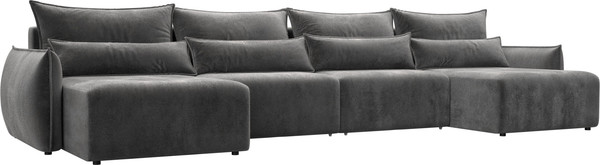 Изображение товара Диван П-образный Лига Диванов Лига-051 НПБ Лонг / 128693 (велюр Tower 10 серый)