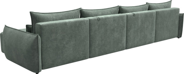Изображение товара Диван П-образный Лига Диванов Лига-051 НПБ лонг / 128736 (велюр Brut 08 зеленый)