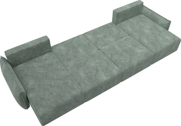 Изображение товара Диван П-образный Лига Диванов Лига-051 НПБ лонг / 128736 (велюр Brut 08 зеленый)