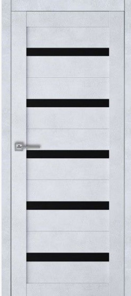 Изображение товара Дверь межкомнатная Bafa Техно лайт 5 60x200 (бетон снежный/черный лакобель)