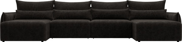 Изображение товара Диван П-образный Лига Диванов Лига-051 НПБ лонг / 128738 (велюр Brut 17 коричневый)