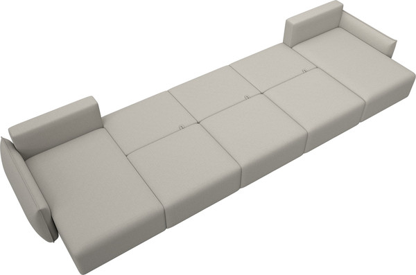 Изображение товара Диван П-образный Лига Диванов Лига-051 НПБ МегаЛонг / 128672 (рогожка амур 02 бежевый)