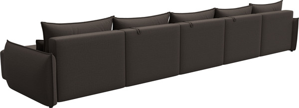 Изображение товара Диван П-образный Лига Диванов Лига-051 НПБ МегаЛонг / 128673 (рогожка амур 05 коричневый)