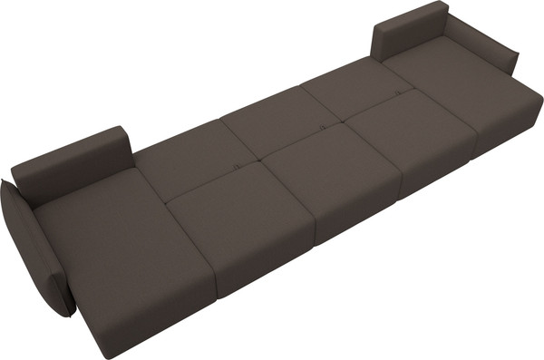 Изображение товара Диван П-образный Лига Диванов Лига-051 НПБ МегаЛонг / 128673 (рогожка амур 05 коричневый)