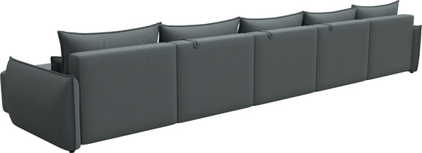 Изображение товара Диван П-образный Лига Диванов Лига-051 НПБ МегаЛонг / 128674 (рогожка амур 07 серый)