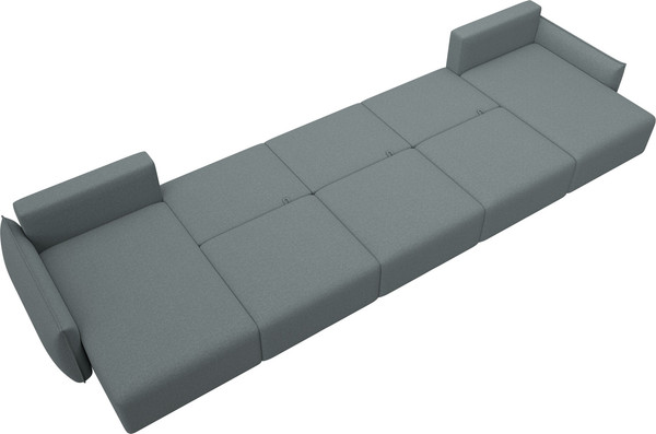 Изображение товара Диван П-образный Лига Диванов Лига-051 НПБ МегаЛонг / 128674 (рогожка амур 07 серый)