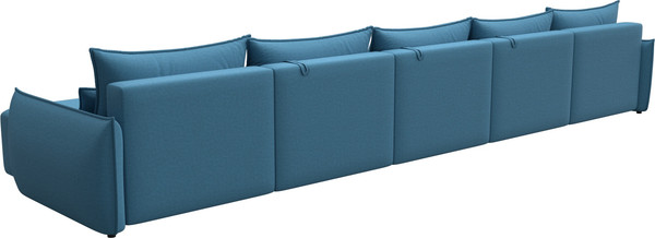 Изображение товара Диван П-образный Лига Диванов Лига-051 НПБ МегаЛонг / 128675 (рогожка амур 10 голубой)