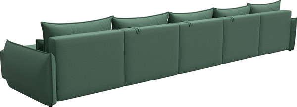 Изображение товара Диван П-образный Лига Диванов Лига-051 НПБ МегаЛонг / 128676 (рогожка амур 11 зеленый)