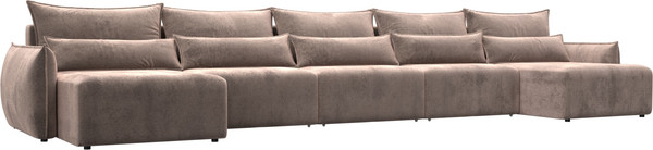 Изображение товара Диван П-образный Лига Диванов Лига-051 НПБ МегаЛонг / 128678 (велюр Tower 05 бежевый)