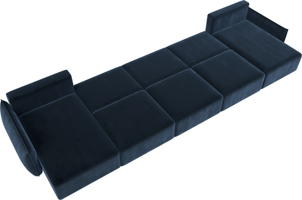 Изображение товара Диван П-образный Лига Диванов Лига-051 НПБ МегаЛонг / 128679 (велюр Tower 13 синий)