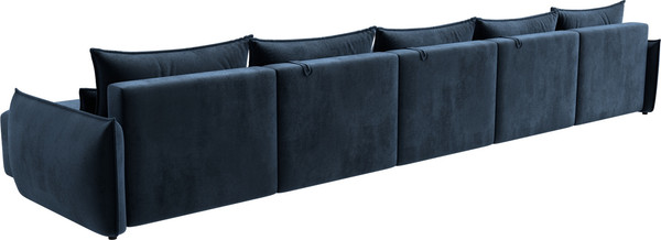 Изображение товара Диван П-образный Лига Диванов Лига-051 НПБ МегаЛонг / 128679 (велюр Tower 13 синий)