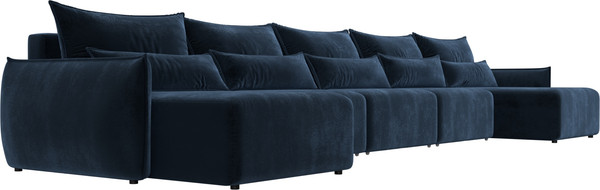 Изображение товара Диван П-образный Лига Диванов Лига-051 НПБ МегаЛонг / 128679 (велюр Tower 13 синий)